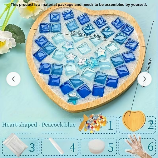 DIY Heart Mosaic Coasts with ILY Charms